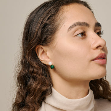 ENAMEL Copenhagen Øreringe, Columba Earrings Petrol Green