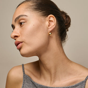 ENAMEL Copenhagen Øreringe, Poma Drop Heart Earrings 925S/GP