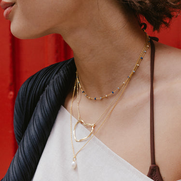 ENAMEL Copenhagen Halskæde, Organic Heart Chunky Necklaces Gold Plated