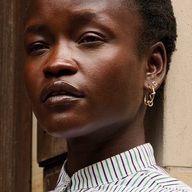 ENAMEL Copenhagen Hoops, Capella Earrings 925S/GP