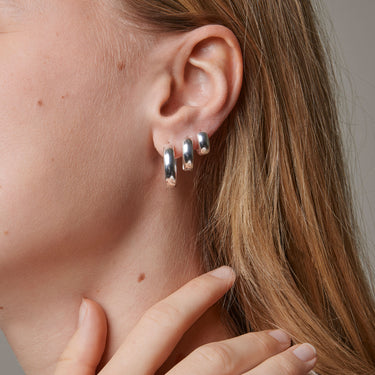 ENAMEL Copenhagen  Hoops, Classic Wide 20 mm Earrings 925S