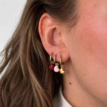 ENAMEL Copenhagen Hoops, Grand Amore Earrings Gold Plated