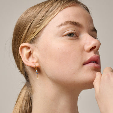 ENAMEL Copenhagen Hoops, Lola Bold Earrings Marine