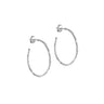 ENAMEL Copenhagen Hoops, Organic Arena Medium Earrings Silver Plated