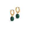 ENAMEL Copenhagen Hoops, Significant Enamel Earrings Petrol Green