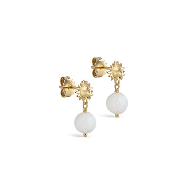ENAMEL Copenhagen Øreringe, Daystar Globe Earrings Opal