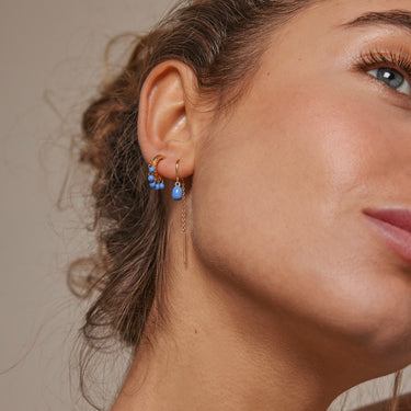 ENAMEL Copenhagen Øreringe, Eleanor Earrings Cornflower