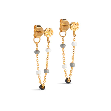 ENAMEL Copenhagen Øreringe, Lola Earrings Salt'n'Pepper