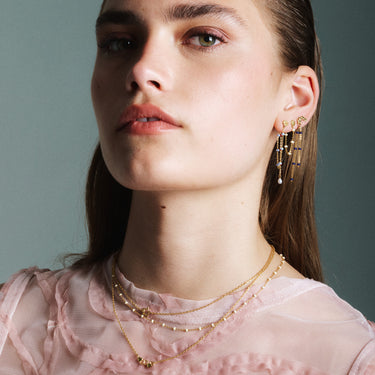 ENAMEL Copenhagen Øreringe, Lola Pearl Earrings Blue Wine