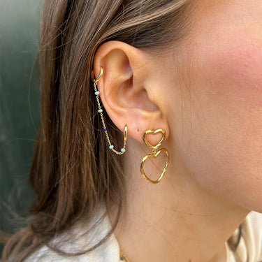 ENAMEL Copenhagen Øreringe, Organic Lovelink Earrings Gold Plated