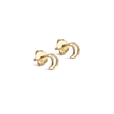 ENAMEL Copenhagen Ørestikker, Organic Moon Earrings Gold Plated