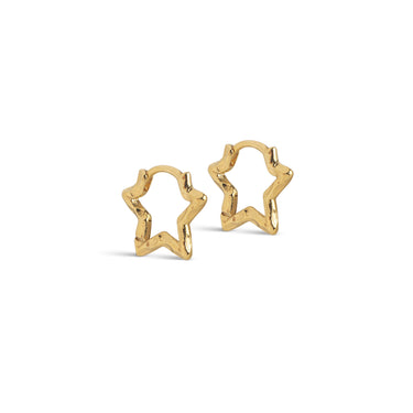 ENAMEL Copenhagen Øreringe, Organic Star Small Earrings Gold Plated