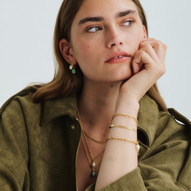 ENAMEL Copenhagen Øreringe, Significant Enamel Earrings Sage