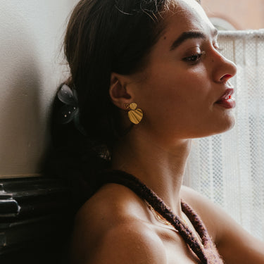 ENAMEL Copenhagen Øreringe, Wave Heart Earrings Gold Plated