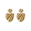 ENAMEL Copenhagen Øreringe, Wave Heart Earrings Gold Plated
