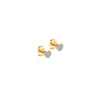 ENAMEL Copenhagen Studs, Amore Earrings Steel Blue