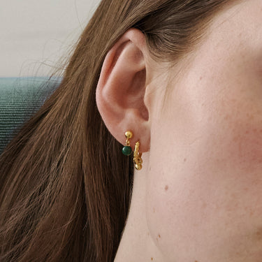 ENAMEL Copenhagen Ørestikker, Mina Earrings Petrol Green