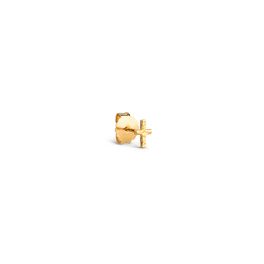 ENAMEL Copenhagen Stud, Protective Cross - Single Earrings 925S/GP