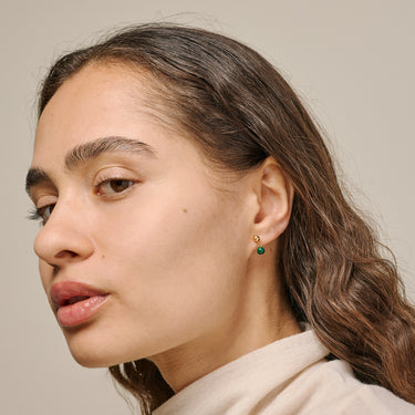 ENAMEL Copenhagen Ørestikker, Mina Earrings Petrol Green