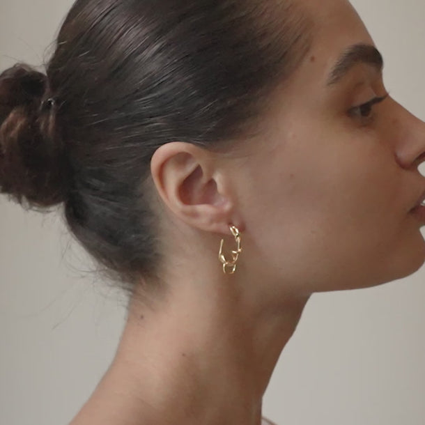 ENAMEL Copenhagen Hoops, Capella Earrings 925S/GP