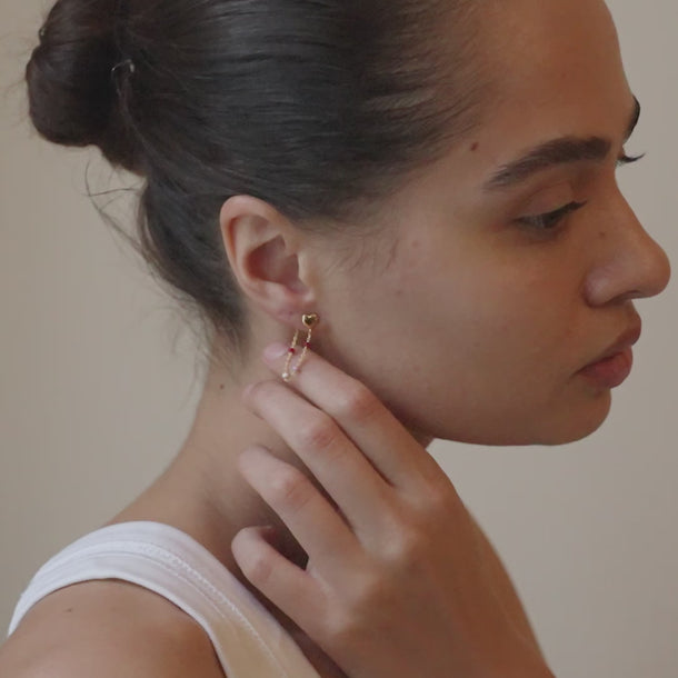 ENAMEL Copenhagen Øreringe, Lola Heart Earrings Rosie