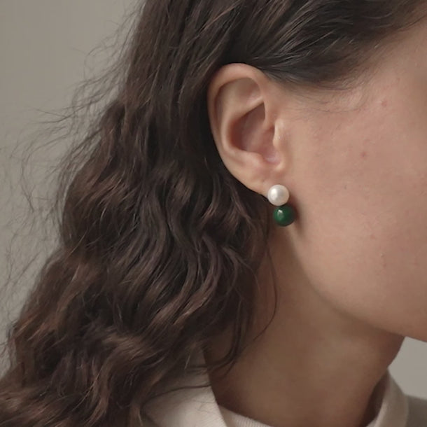 ENAMEL Copenhagen Øreringe, Columba Earrings Petrol Green