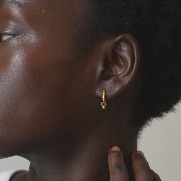ENAMEL Copenhagen Hoops, Belle Earrings 925S/GP