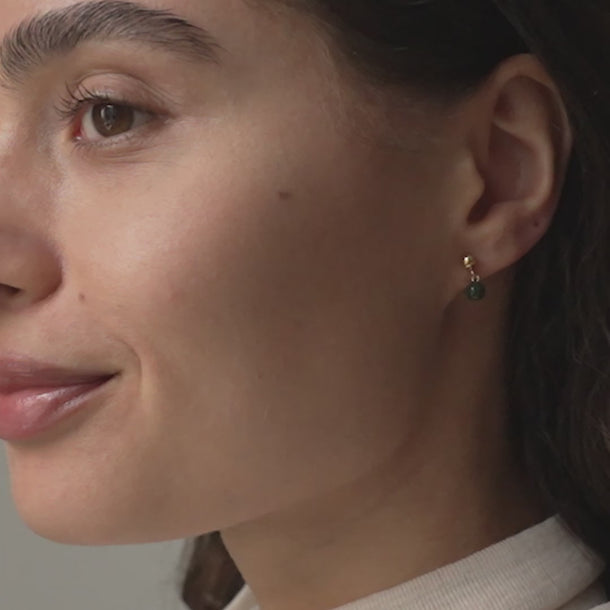ENAMEL Copenhagen Ørestikker, Mina Earrings Petrol Green