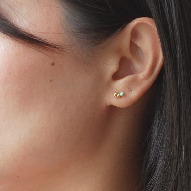 ENAMEL Copenhagen Studs, Nara Earrings Mint