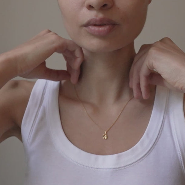 ENAMEL Copenhagen Halskæde, Four-Leaf Clover Necklaces 925S/GP/M