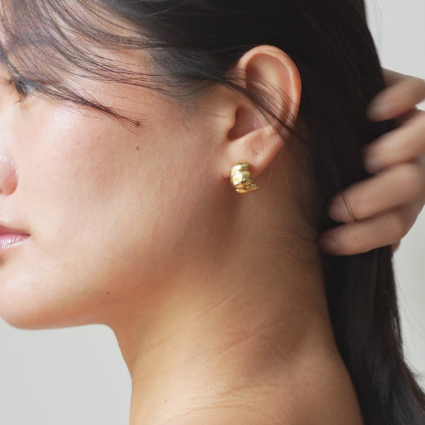 ENAMEL Copenhagen Hoops, Melia Chunky Earrings 925S/GP