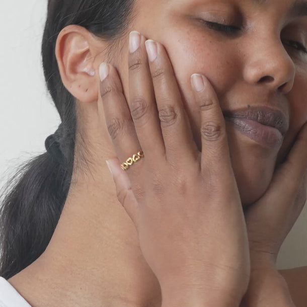 ENAMEL Copenhagen Ring, Organic Lovelink Rings Gold Plated