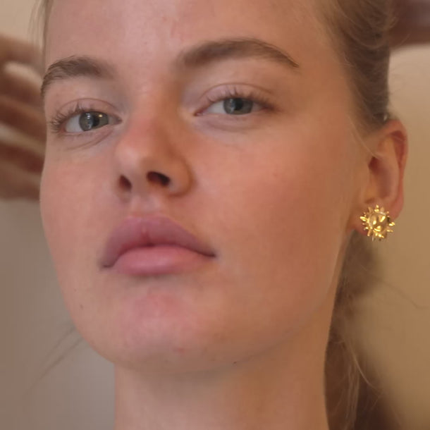 ENAMEL Copenhagen Ørestikker, Large Sunshine Earrings 925S/GP