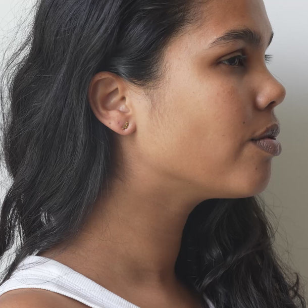 ENAMEL Copenhagen Øreringe, Organic Star Earrings Gold Plated