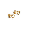 ENAMEL Copenhagen Ørestikker, Organic Heart Earrings 925S/GP/M